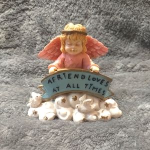 Vintage Hermitage Pottery Angel A Friend Loves At All Times Figurine